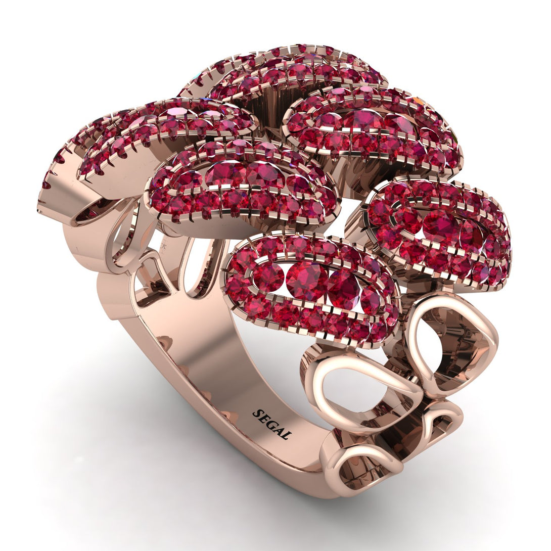 Ruby Stylish Bloom Fashion Ring - Drew No. 56