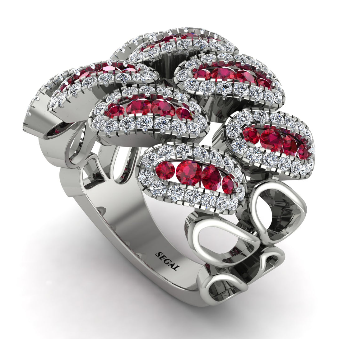Ruby Stylish Bloom Fashion Ring - Drew No. 12
