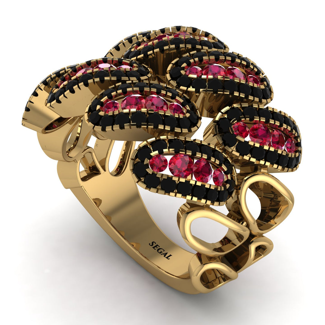 Ruby Stylish Bloom Fashion Ring - Drew No. 40