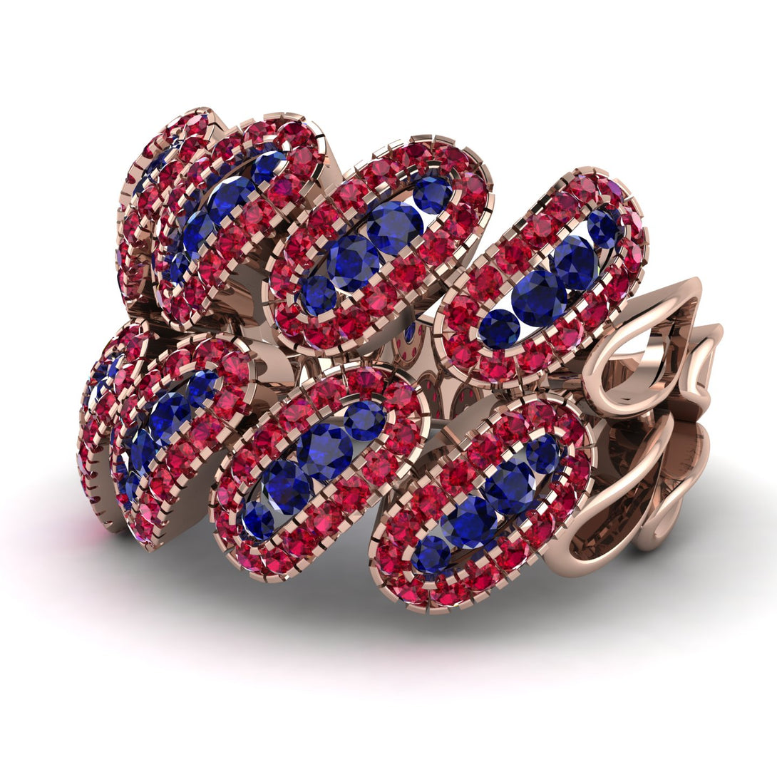Sapphire Stylish Bloom Fashion Ring - Drew No. 59