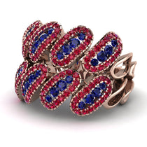 Sapphire Stylish Bloom Fashion Ring - Drew No. 59 image 1