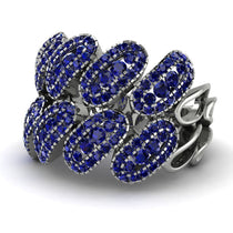 Sapphire Stylish Bloom Fashion Ring - Drew No. 75 image 1