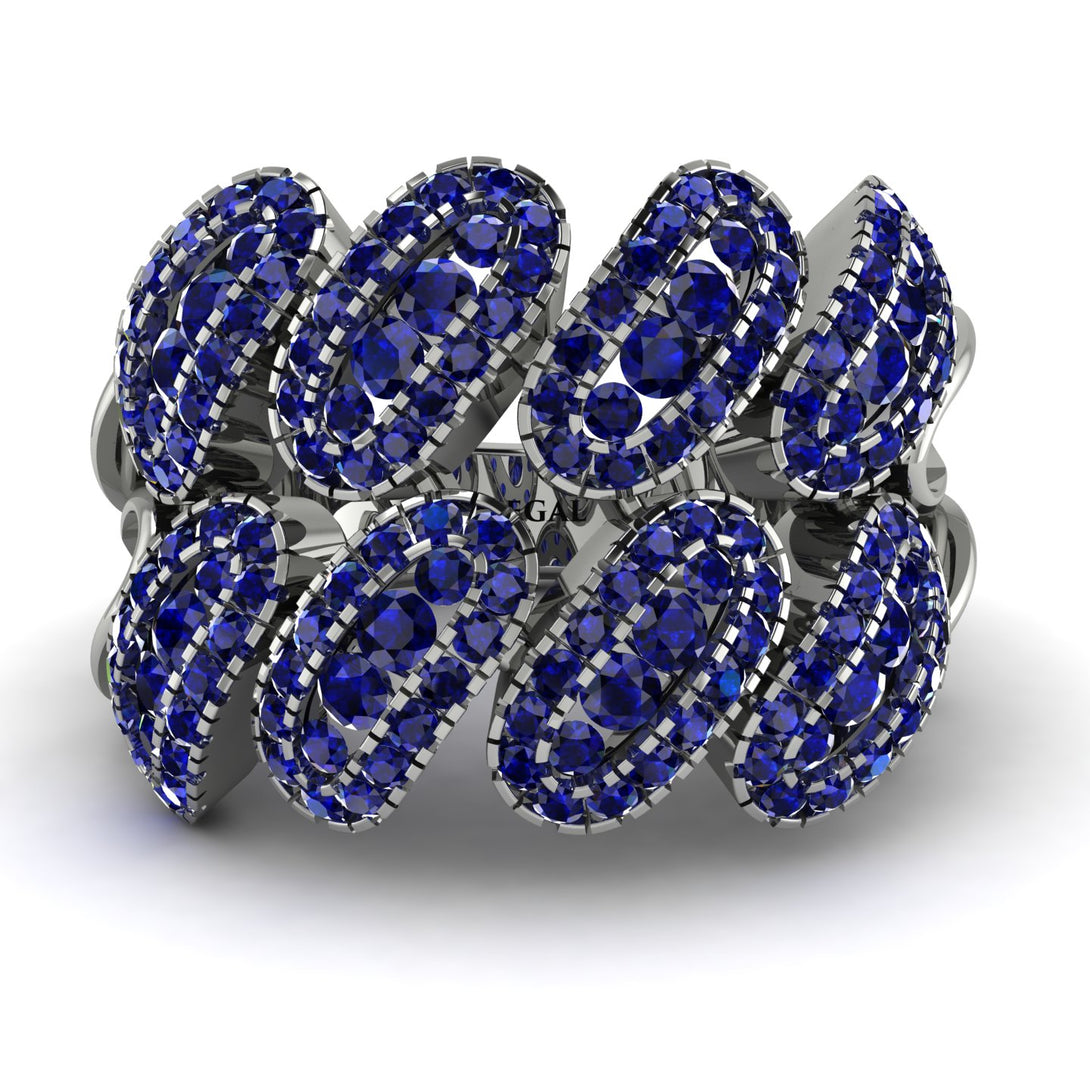 Sapphire Stylish Bloom Fashion Ring - Drew No. 75