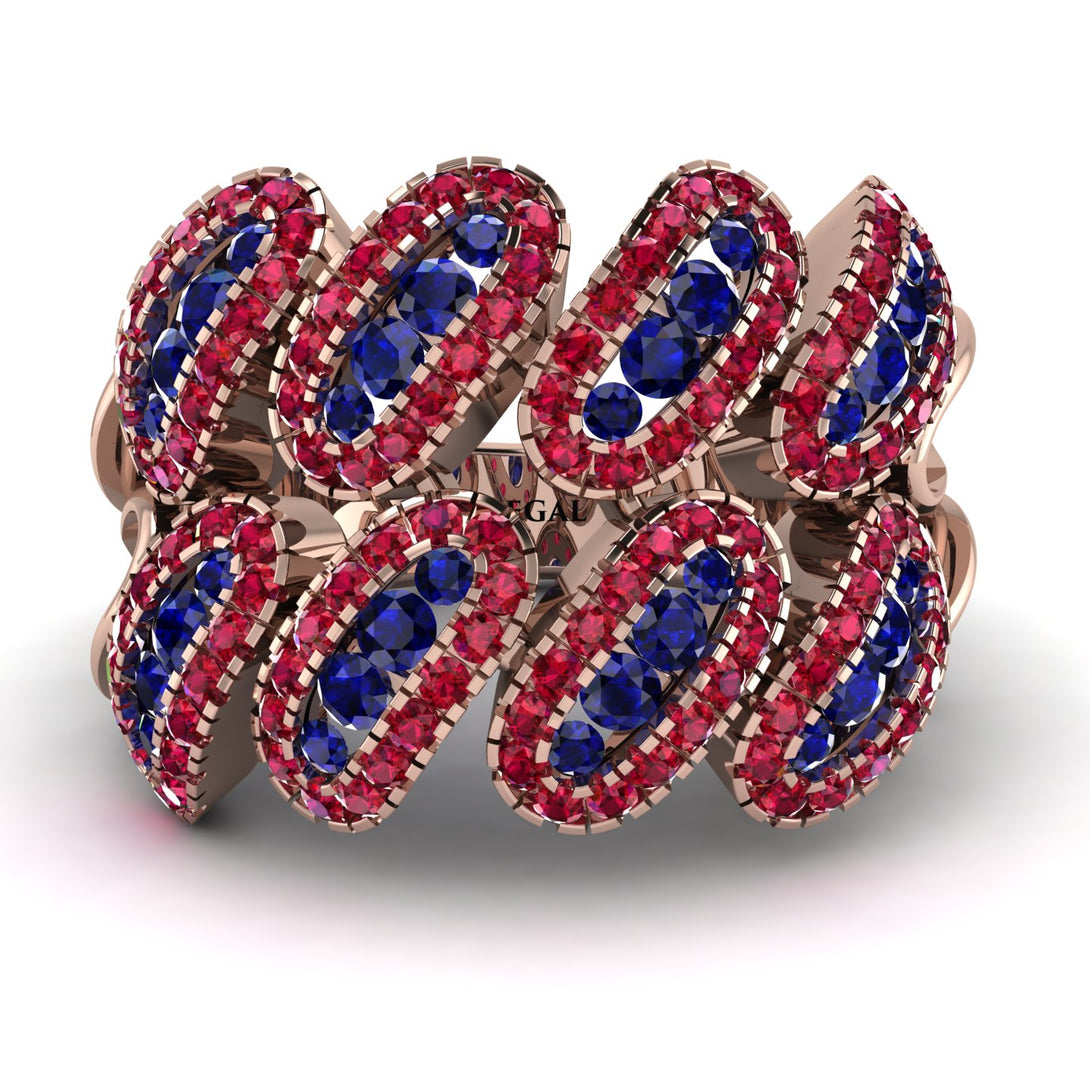 Sapphire Stylish Bloom Fashion Ring - Drew No. 59