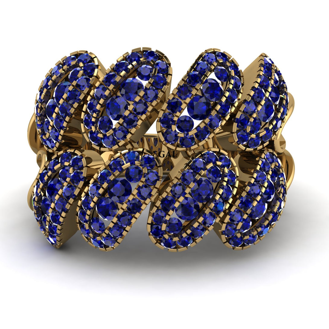 Sapphire Stylish Bloom Fashion Ring - Drew No. 73