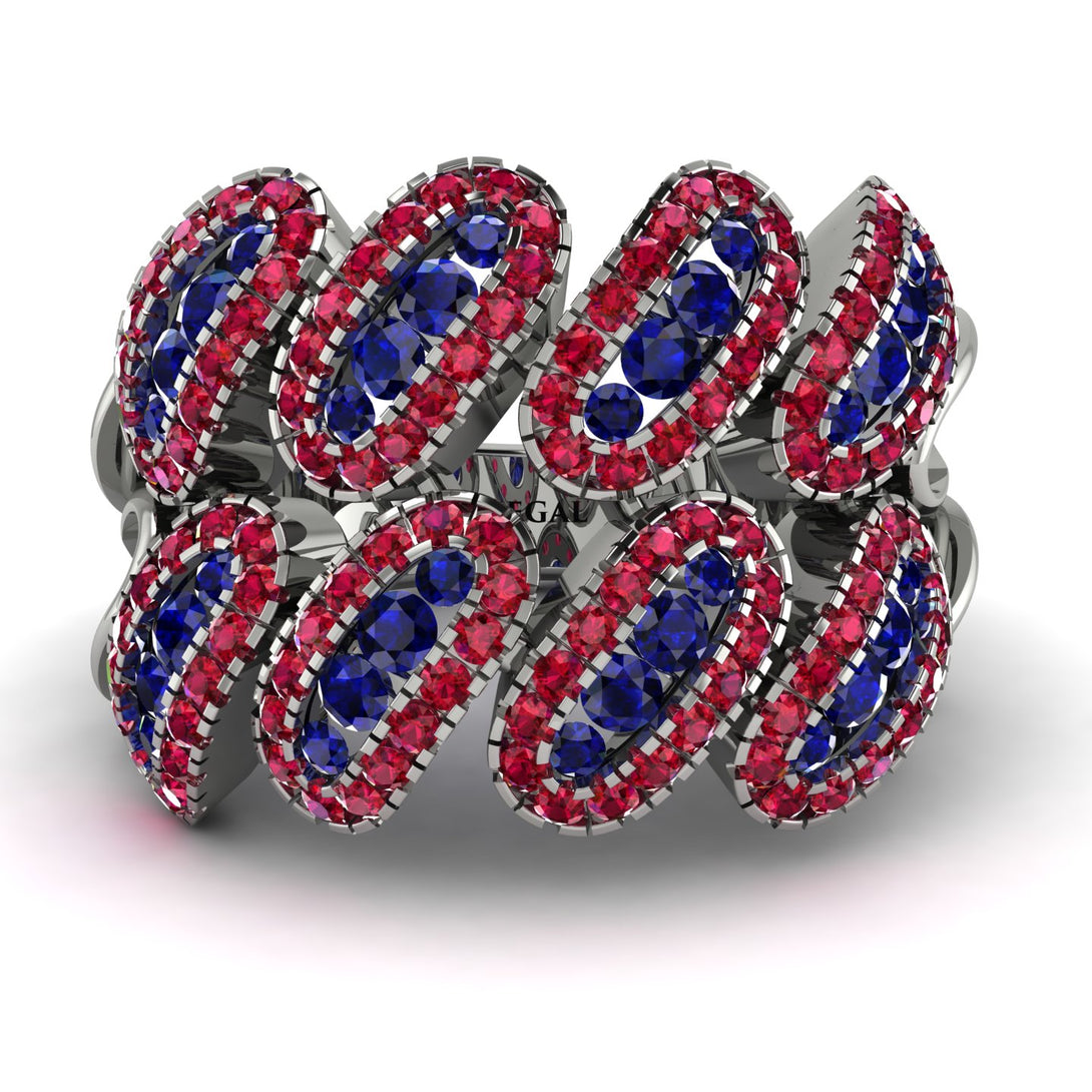 Sapphire Stylish Bloom Fashion Ring - Drew No. 60
