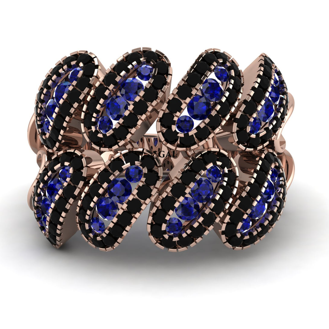 Sapphire Stylish Bloom Fashion Ring - Drew No. 44