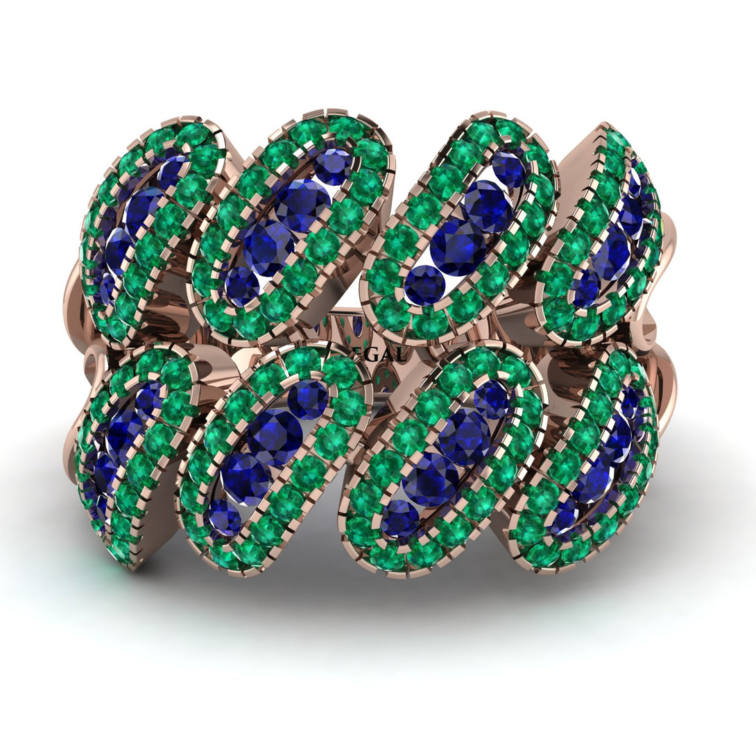 Sapphire Stylish Bloom Fashion Ring - Drew No. 29