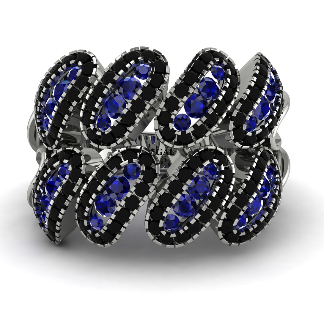 Sapphire Stylish Bloom Fashion Ring - Drew No. 45