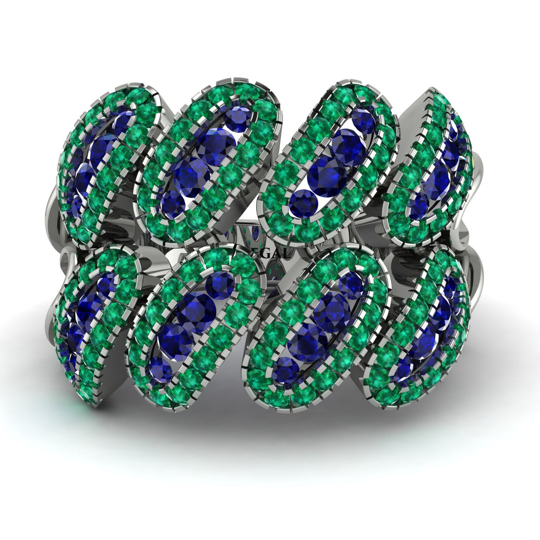Sapphire Stylish Bloom Fashion Ring - Drew No. 30