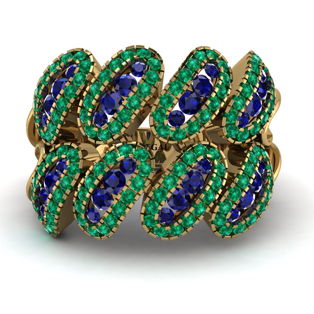 Sapphire Stylish Bloom Fashion Ring - Drew No. 28