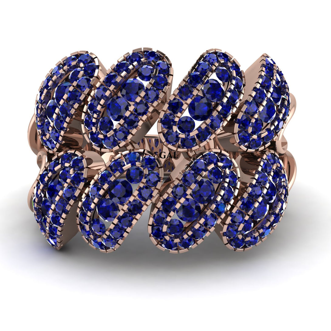 Sapphire Stylish Bloom Fashion Ring - Drew No. 74