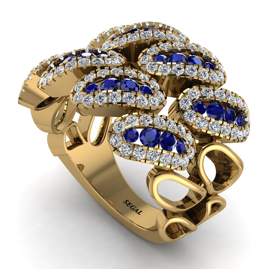 Sapphire Stylish Bloom Fashion Ring - Drew No. 13