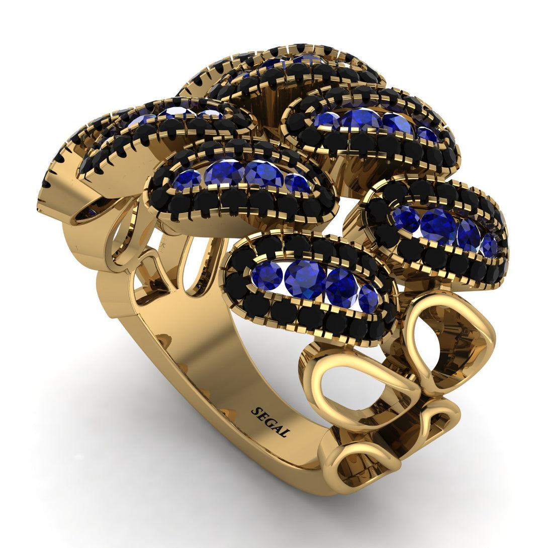 Sapphire Stylish Bloom Fashion Ring - Drew No. 43
