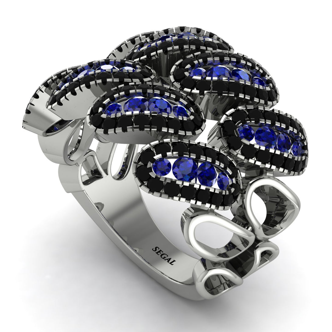 Sapphire Stylish Bloom Fashion Ring - Drew No. 45