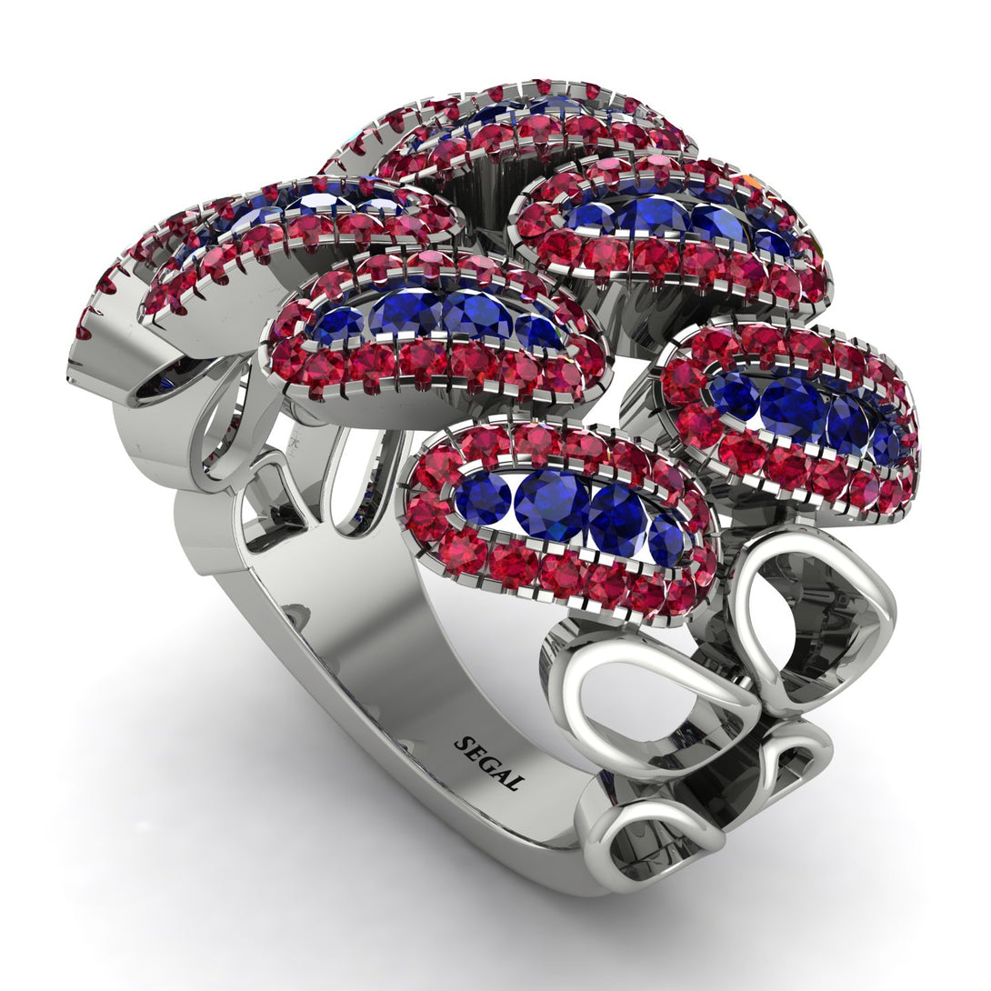Sapphire Stylish Bloom Fashion Ring - Drew No. 60