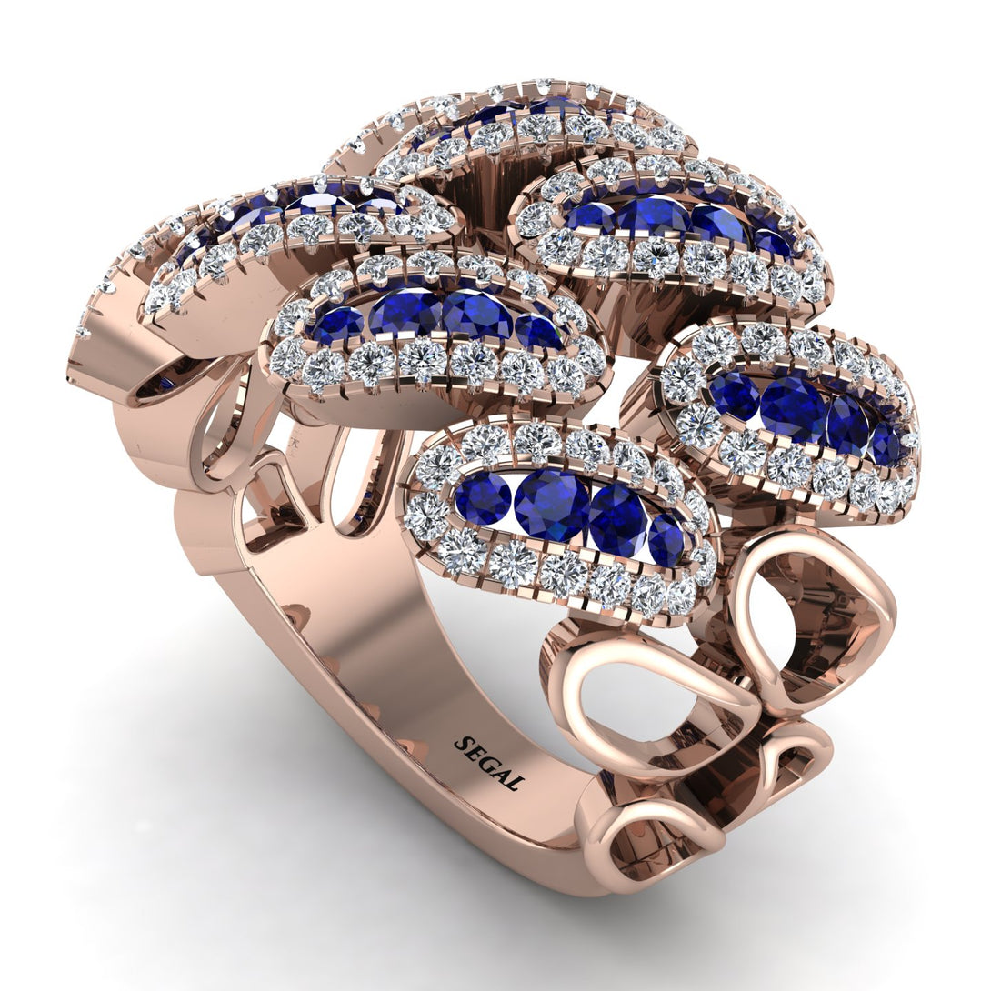 Sapphire Stylish Bloom Fashion Ring - Drew No. 14