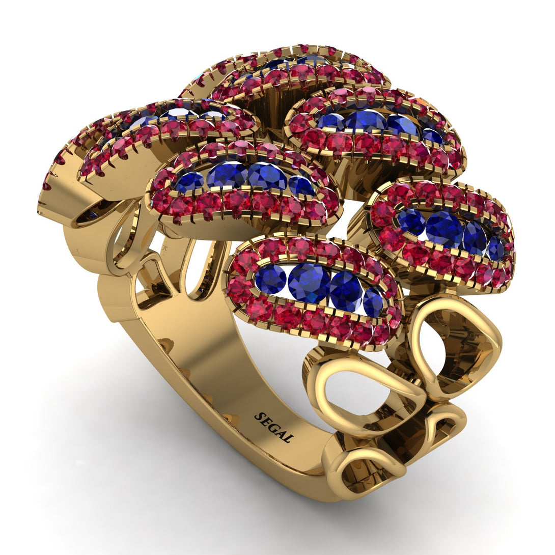 Sapphire Stylish Bloom Fashion Ring - Drew No. 58