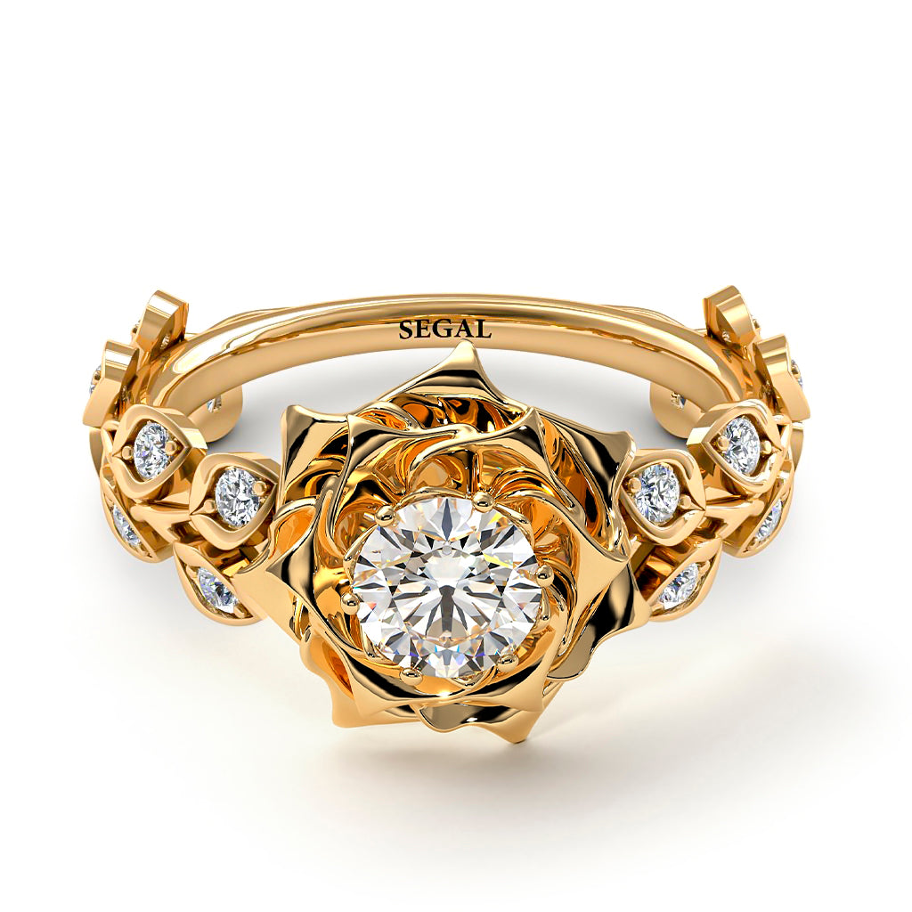 Rose Flower And Leaves - Diana no. 1