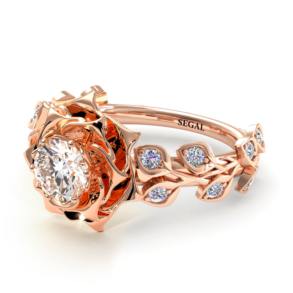 Rose Flower And Leaves - Diana no. 2