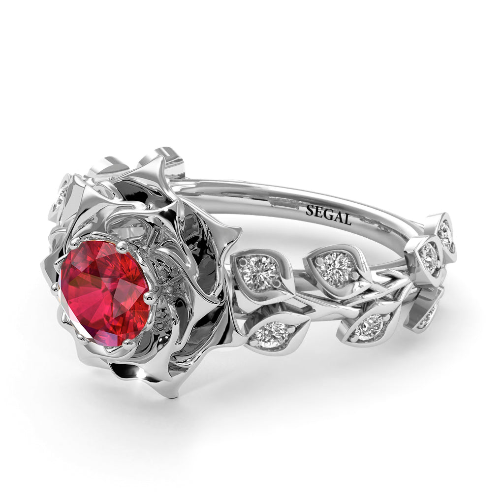 Rose Flower And Leaves - Diana no. 9