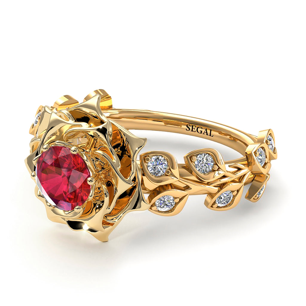 Rose Flower And Leaves - Diana no. 7