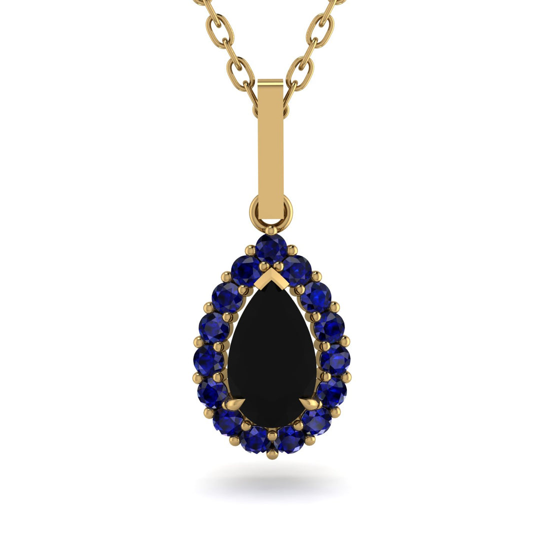Black Diamond Tear Of Eternity Pendant - Jolene No. 67