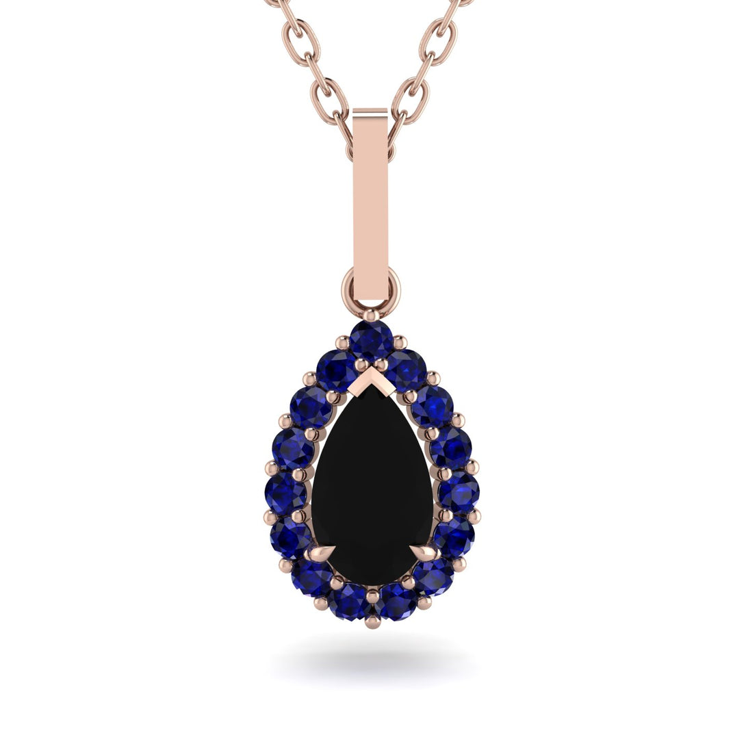 Black Diamond Tear Of Eternity Pendant - Jolene No. 68