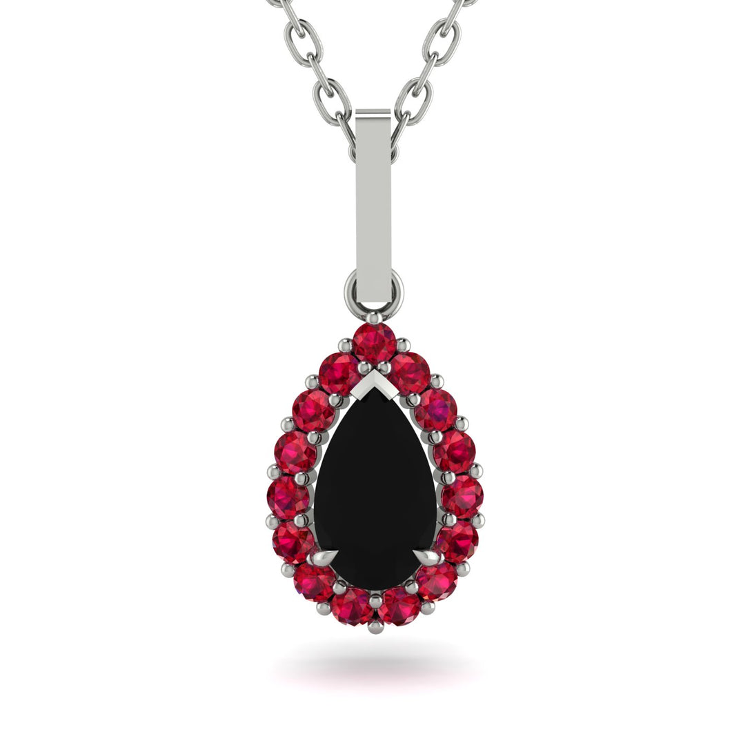 Black Diamond Tear Of Eternity Pendant - Jolene No. 54