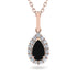 Black Diamond Tear Of Eternity Pendant - Jolene No. 8 image 1
