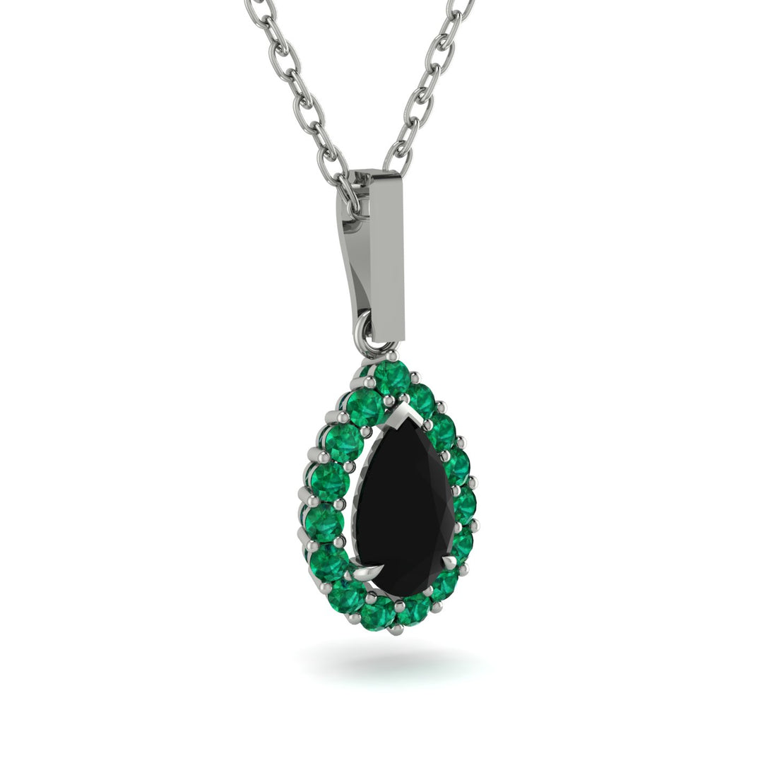 Black Diamond Tear Of Eternity Pendant - Jolene No. 24