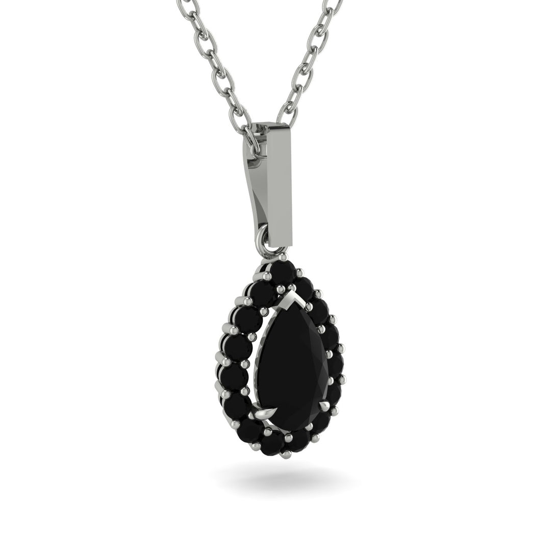 Black Diamond Tear Of Eternity Pendant - Jolene No. 39