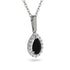 Black Diamond Tear Of Eternity Pendant - Jolene No. 9