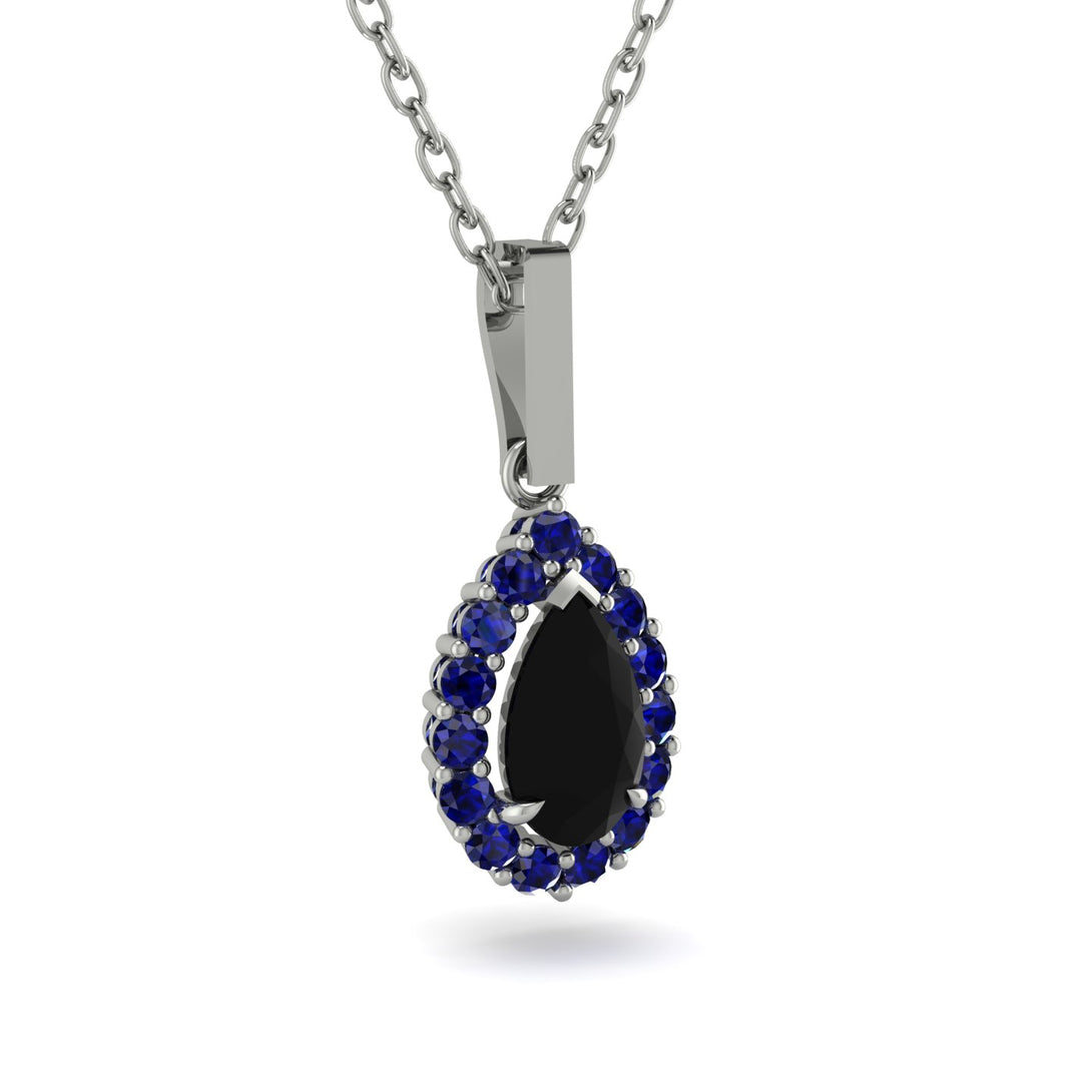 Black Diamond Tear Of Eternity Pendant - Jolene No. 69
