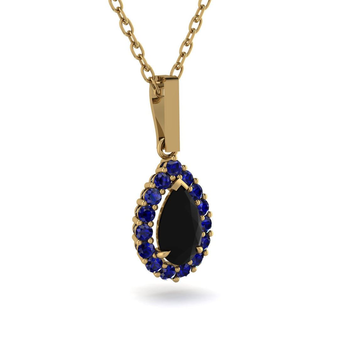 Black Diamond Tear Of Eternity Pendant - Jolene No. 67
