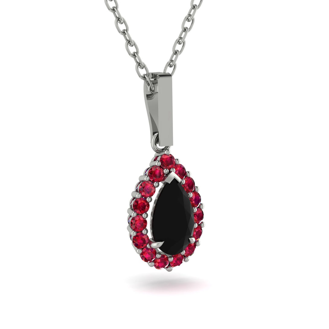 Black Diamond Tear Of Eternity Pendant - Jolene No. 54