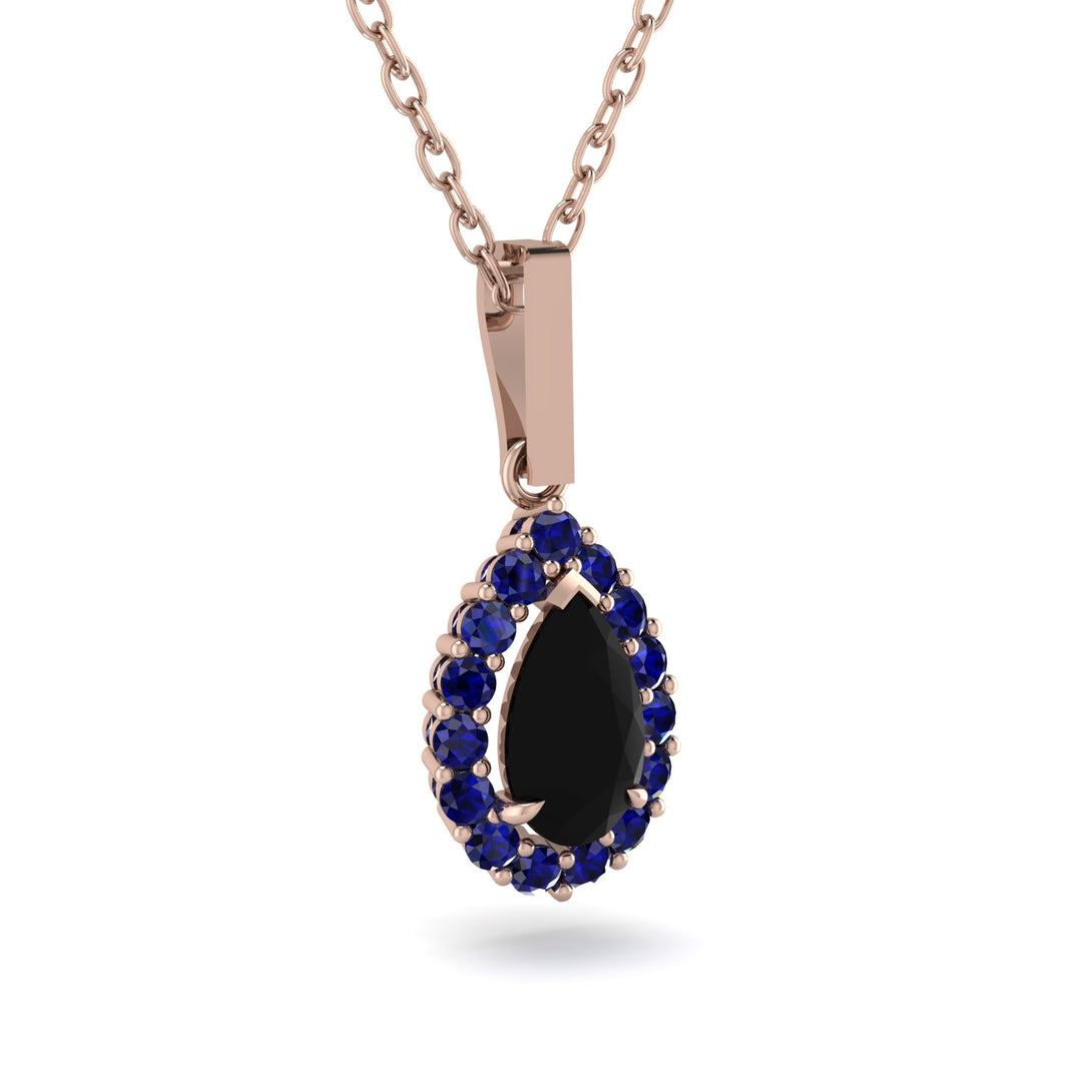 Black Diamond Tear Of Eternity Pendant - Jolene No. 68
