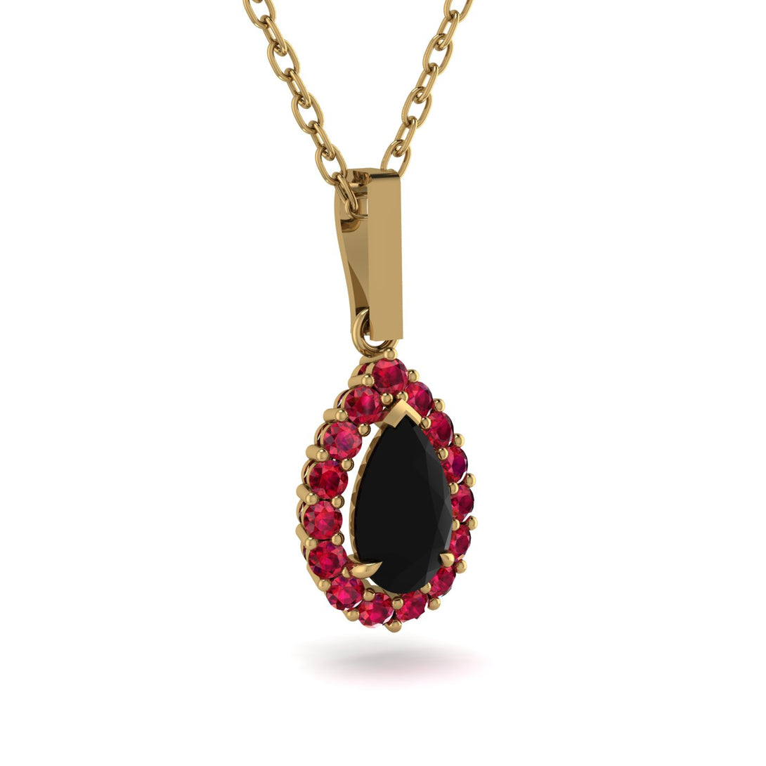 Black Diamond Tear Of Eternity Pendant - Jolene No. 52