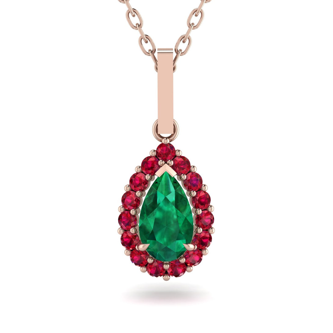 Emerald Tear Of Eternity Pendant - Jolene No. 50