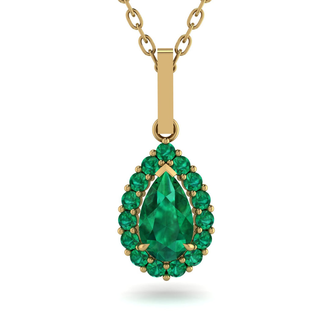 Emerald Tear Of Eternity Pendant - Jolene No. 19