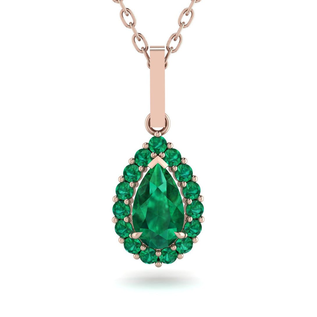 Emerald Tear Of Eternity Pendant - Jolene No. 20