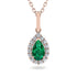 Emerald Tear Of Eternity Pendant - Jolene No. 5