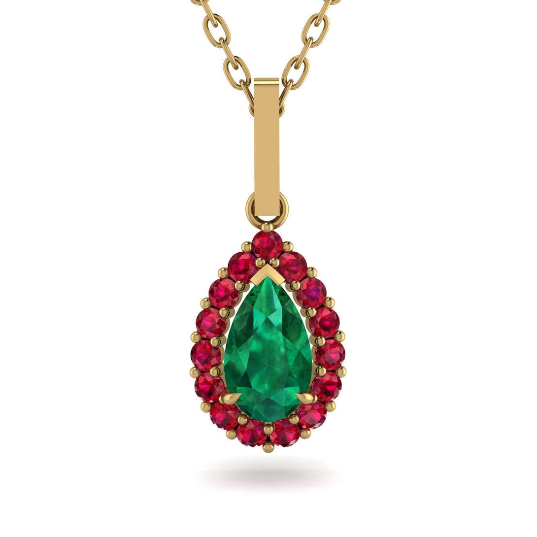 Emerald Tear Of Eternity Pendant - Jolene No. 49