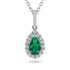 Emerald Tear Of Eternity Pendant - Jolene No. 6
