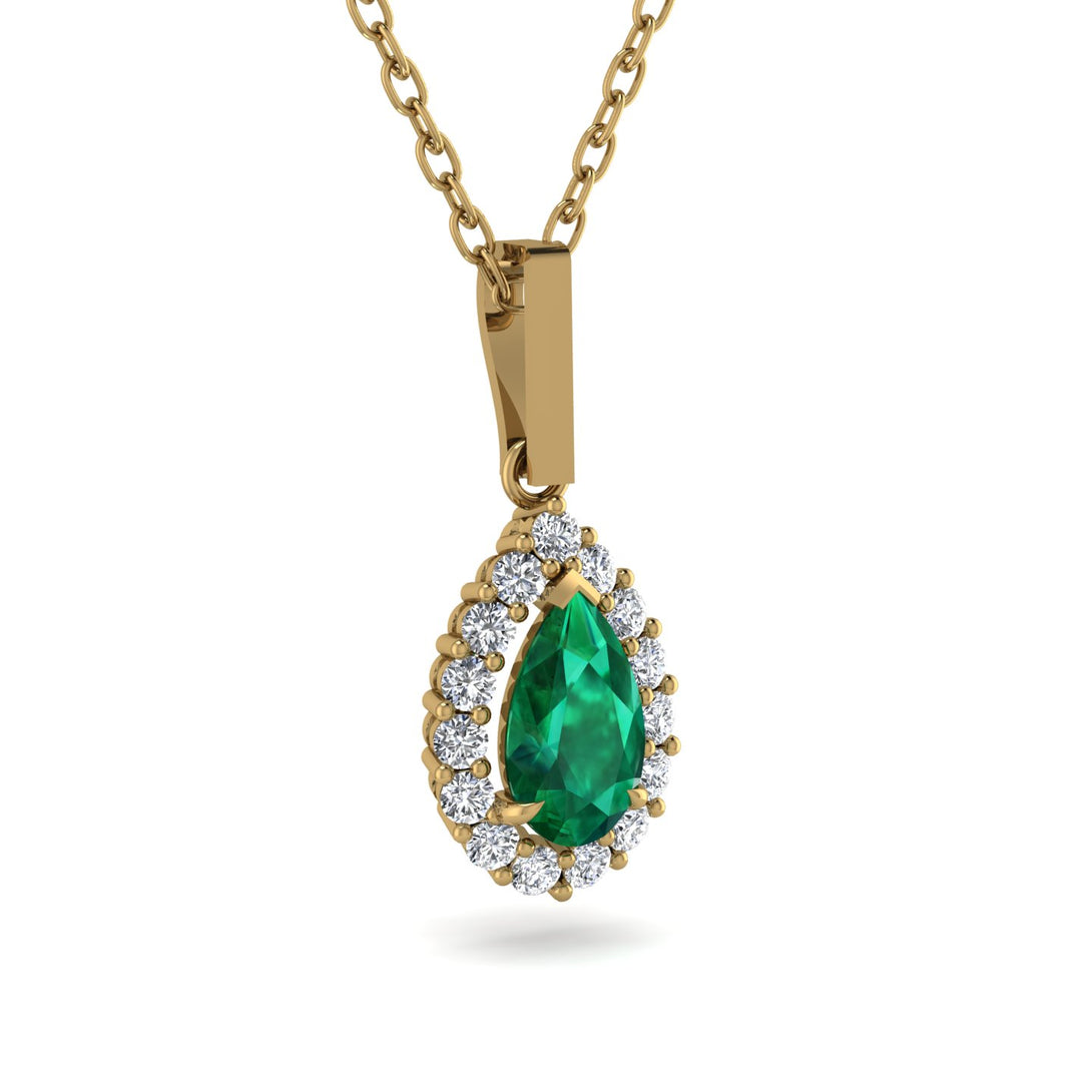 Emerald Tear Of Eternity Pendant - Jolene No. 4