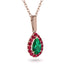 Emerald Tear Of Eternity Pendant - Jolene No. 50