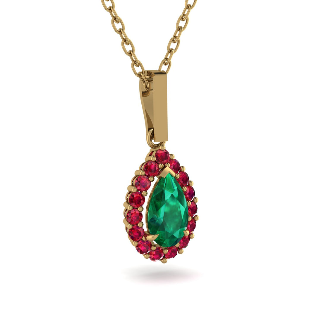 Emerald Tear Of Eternity Pendant - Jolene No. 49