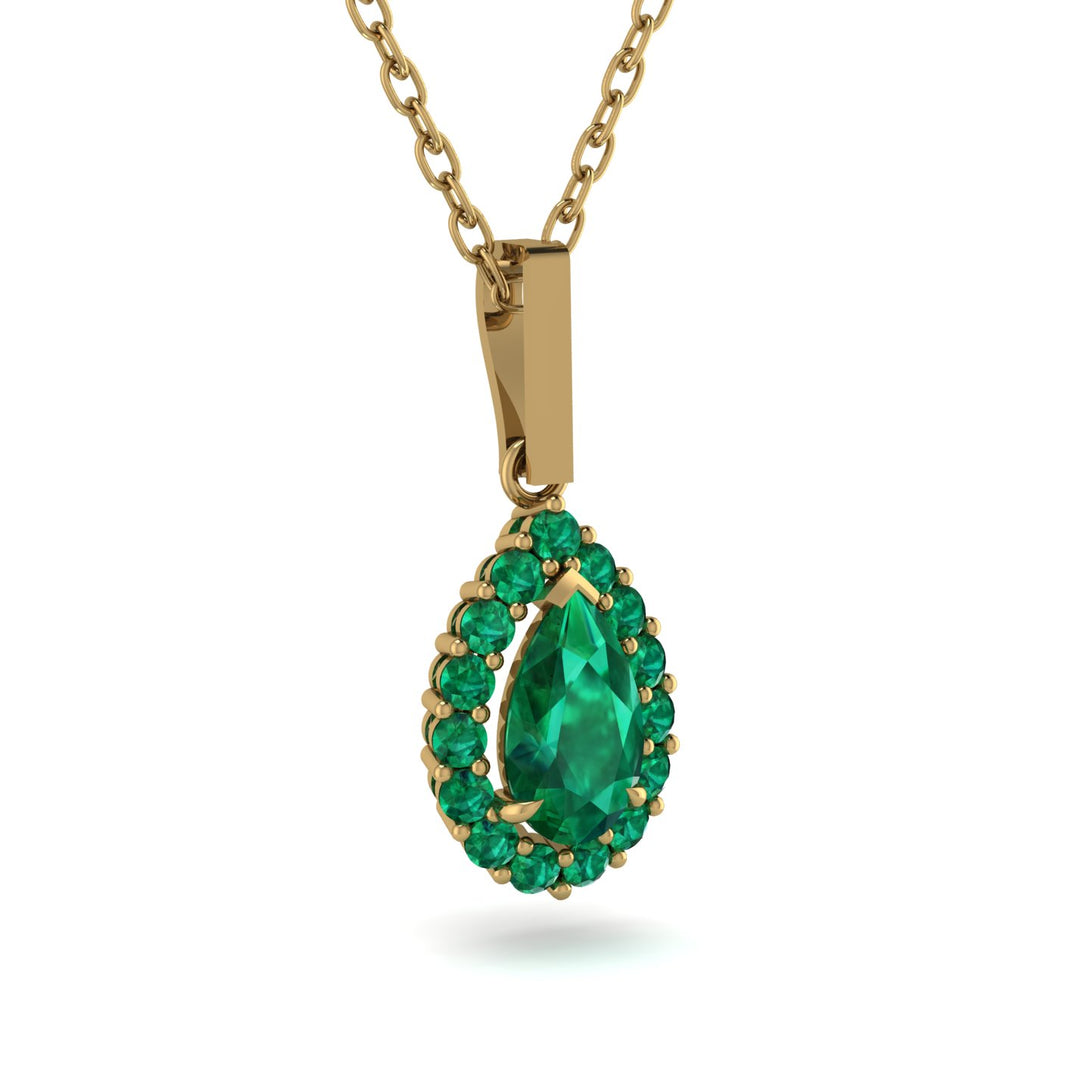 Emerald Tear Of Eternity Pendant - Jolene No. 19