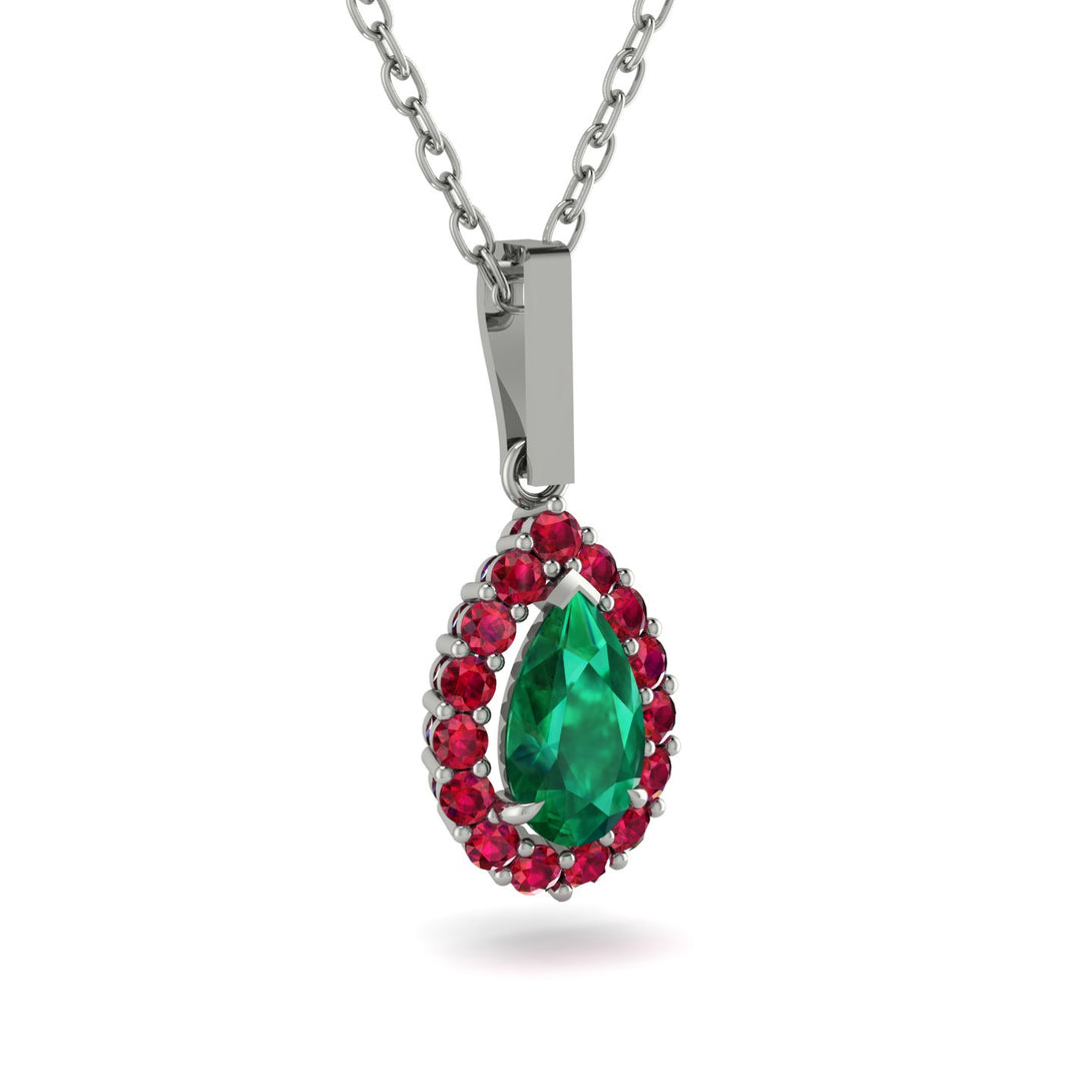 Emerald Tear Of Eternity Pendant - Jolene No. 51