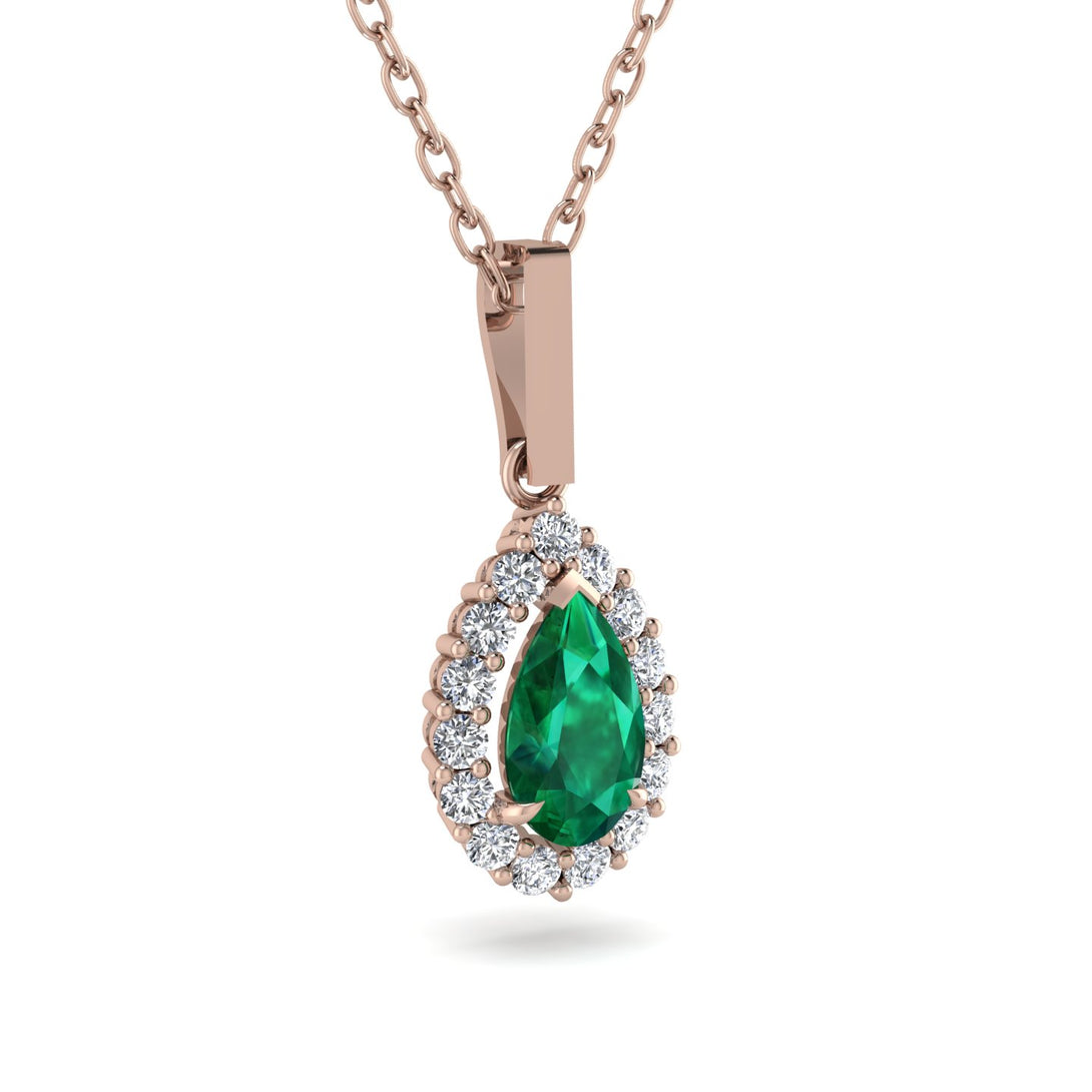 Emerald Tear Of Eternity Pendant - Jolene No. 5